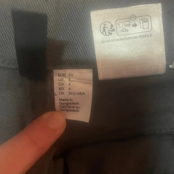 H&M Charcoal Utility Trousers - Picture 3 of 3